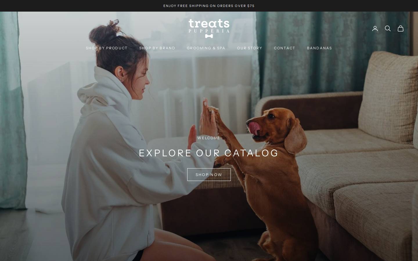 treatsdogcompany.com homepage screenshot