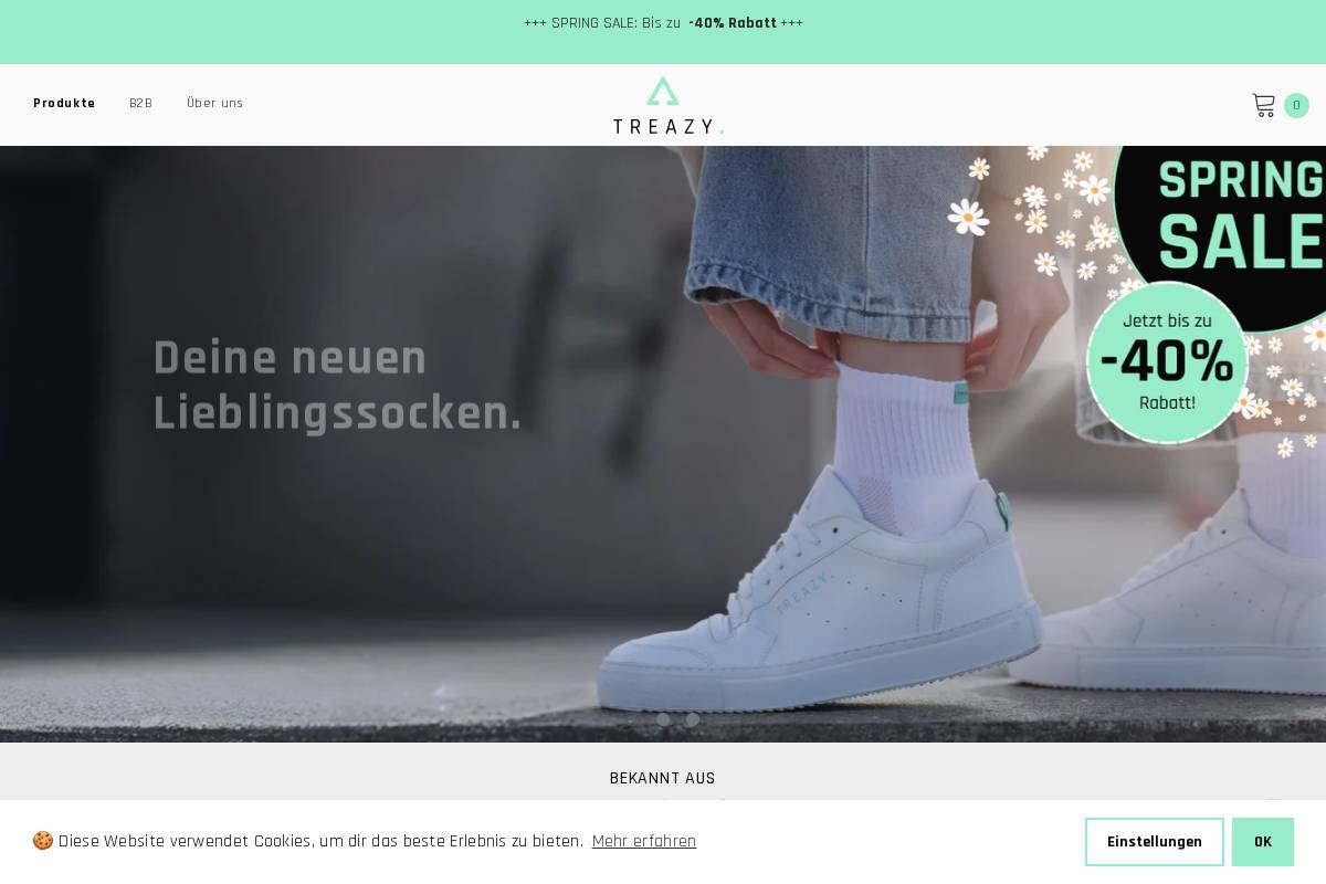 TREAZY homepage screenshot