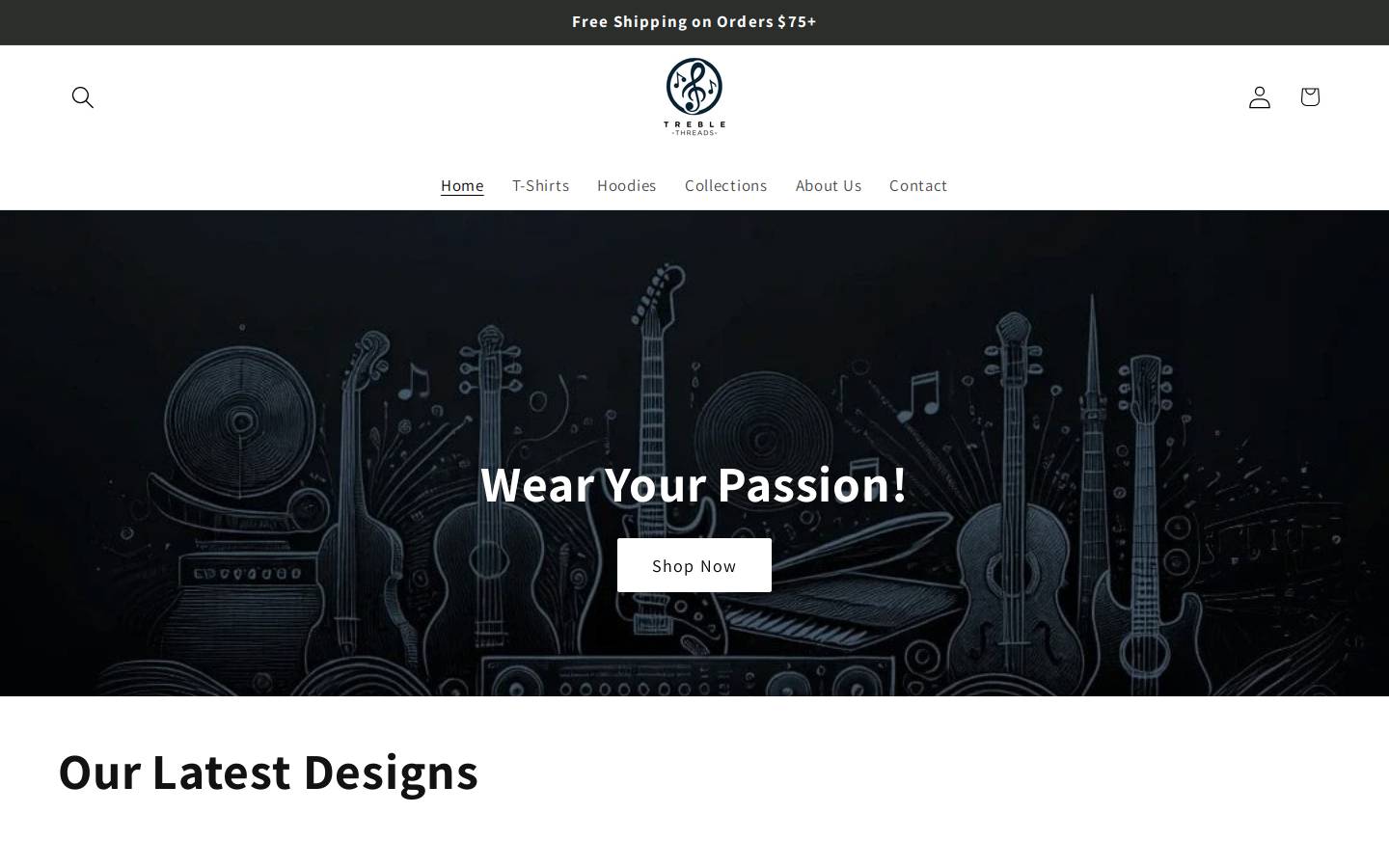 treblethreads.com homepage screenshot