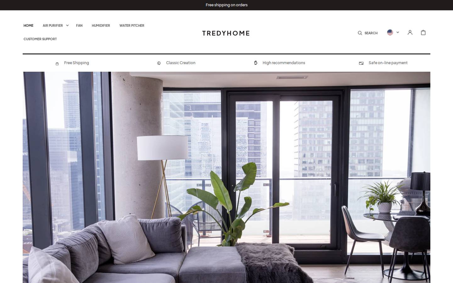 tredyhome.com homepage screenshot