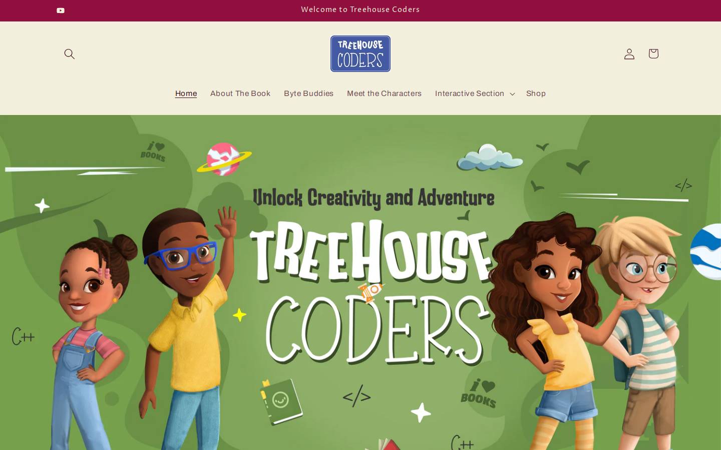 treehousecoders.com homepage screenshot
