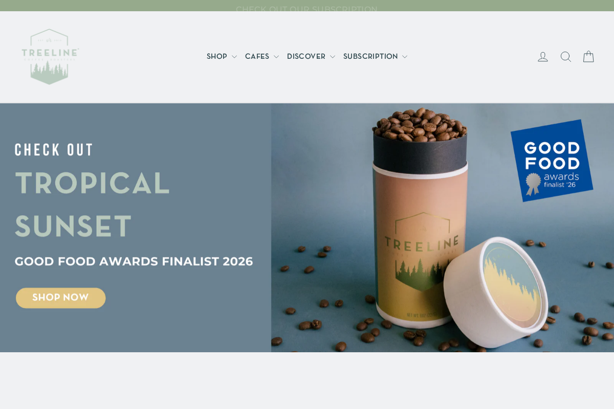 Treeline Coffee Roasters homepage screenshot