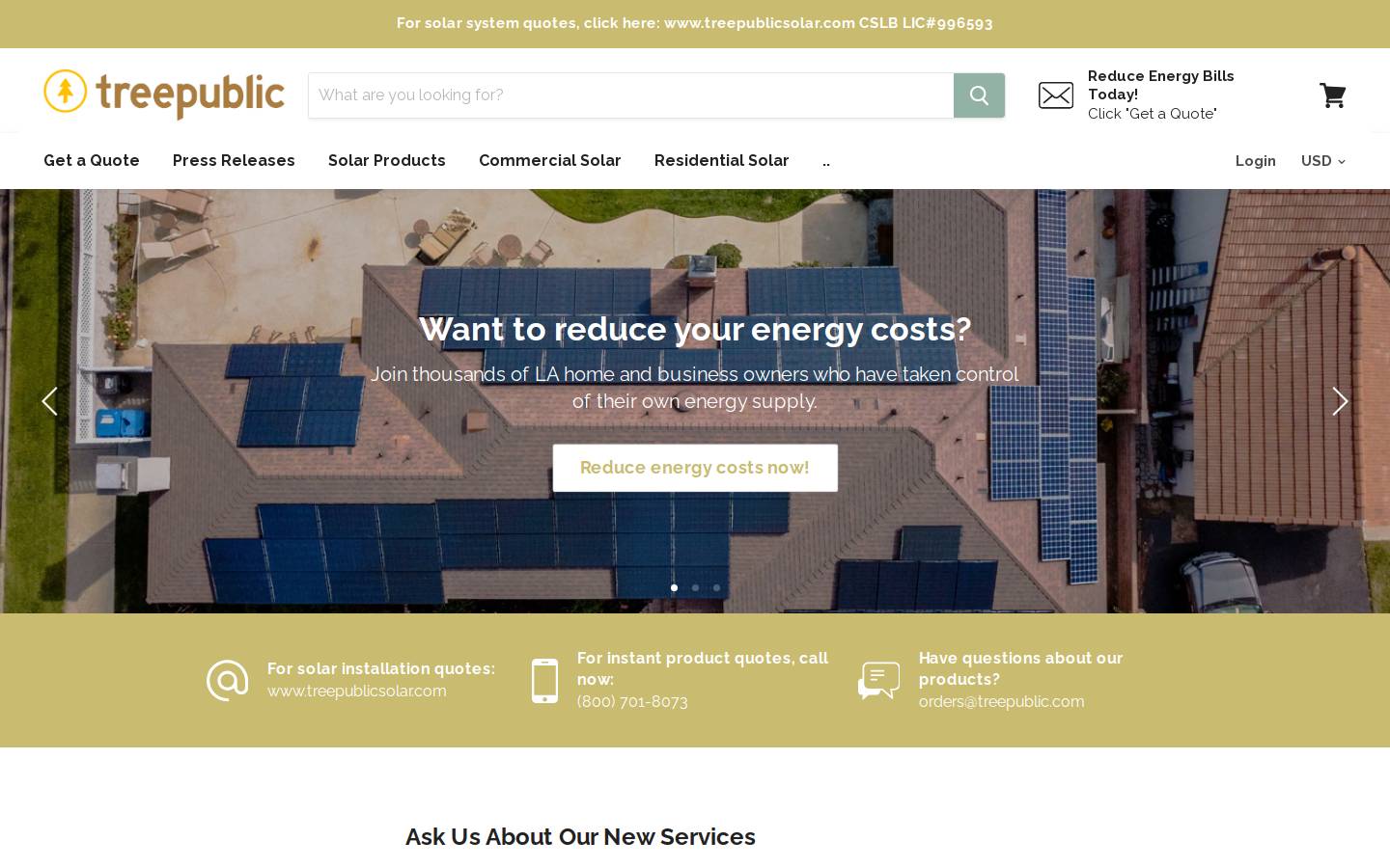 Treepublic homepage screenshot
