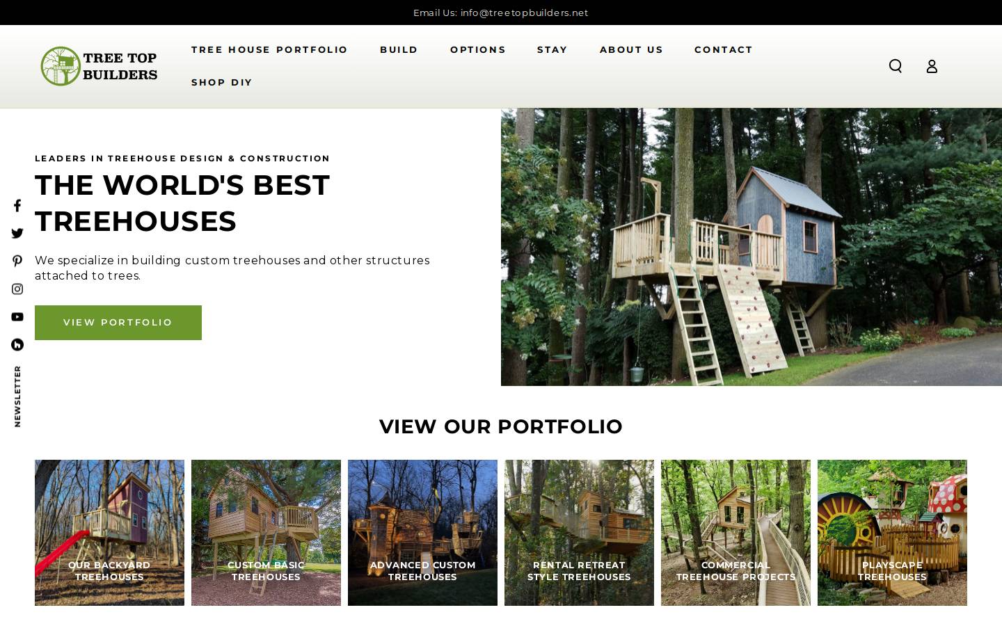 Treetopbuilders homepage screenshot