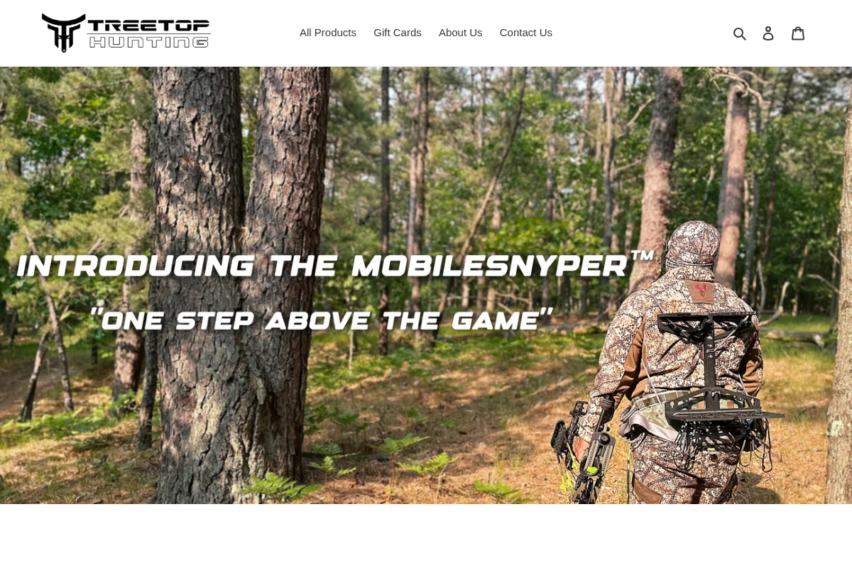 Treetop Hunting homepage screenshot