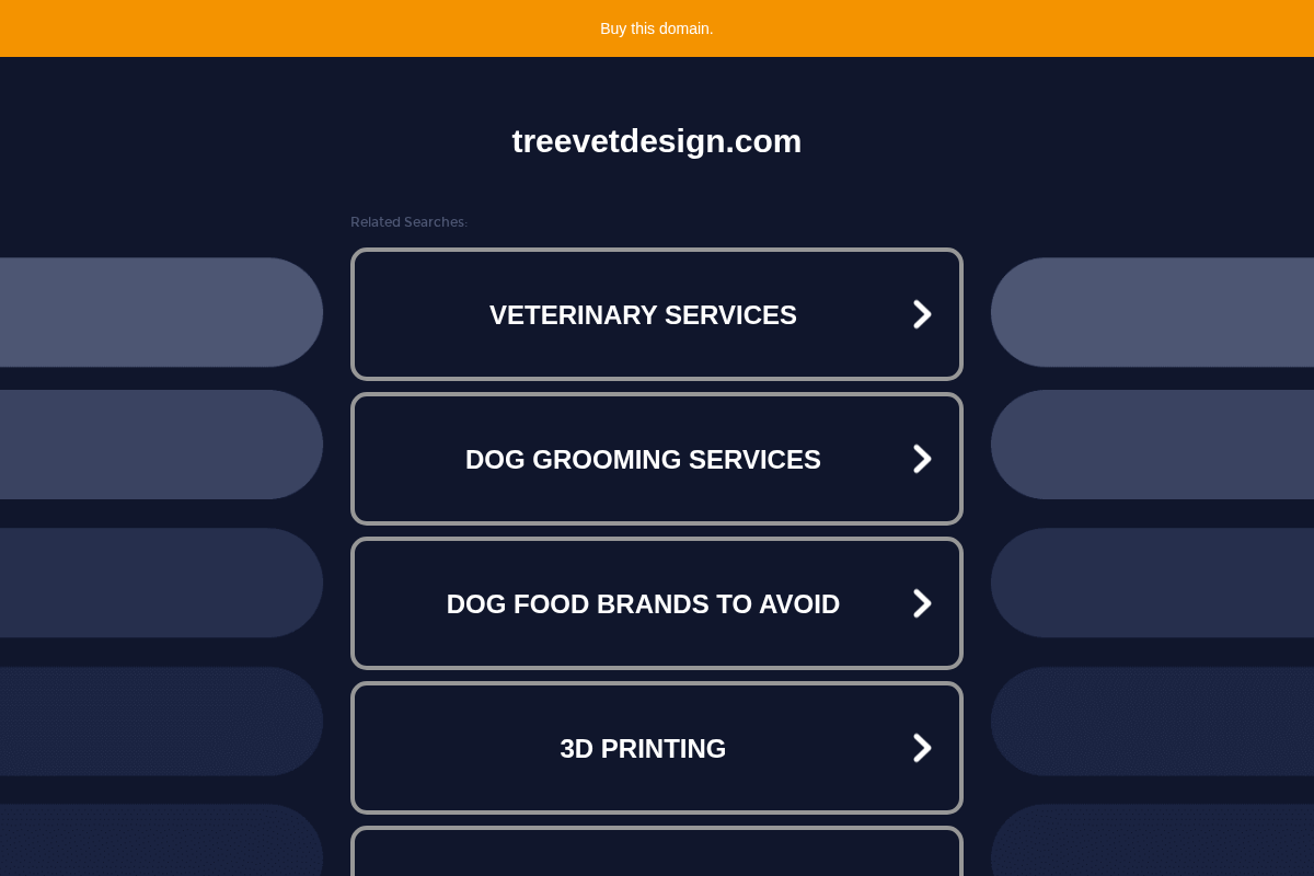 treevetdesign.com homepage screenshot