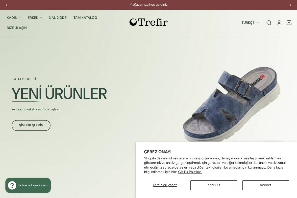 trefir.com homepage screenshot