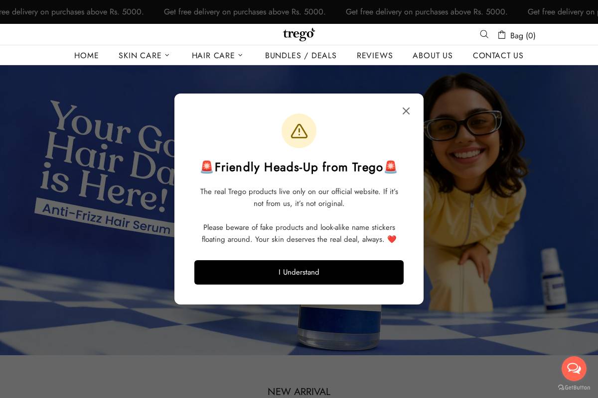 trego.pk homepage screenshot