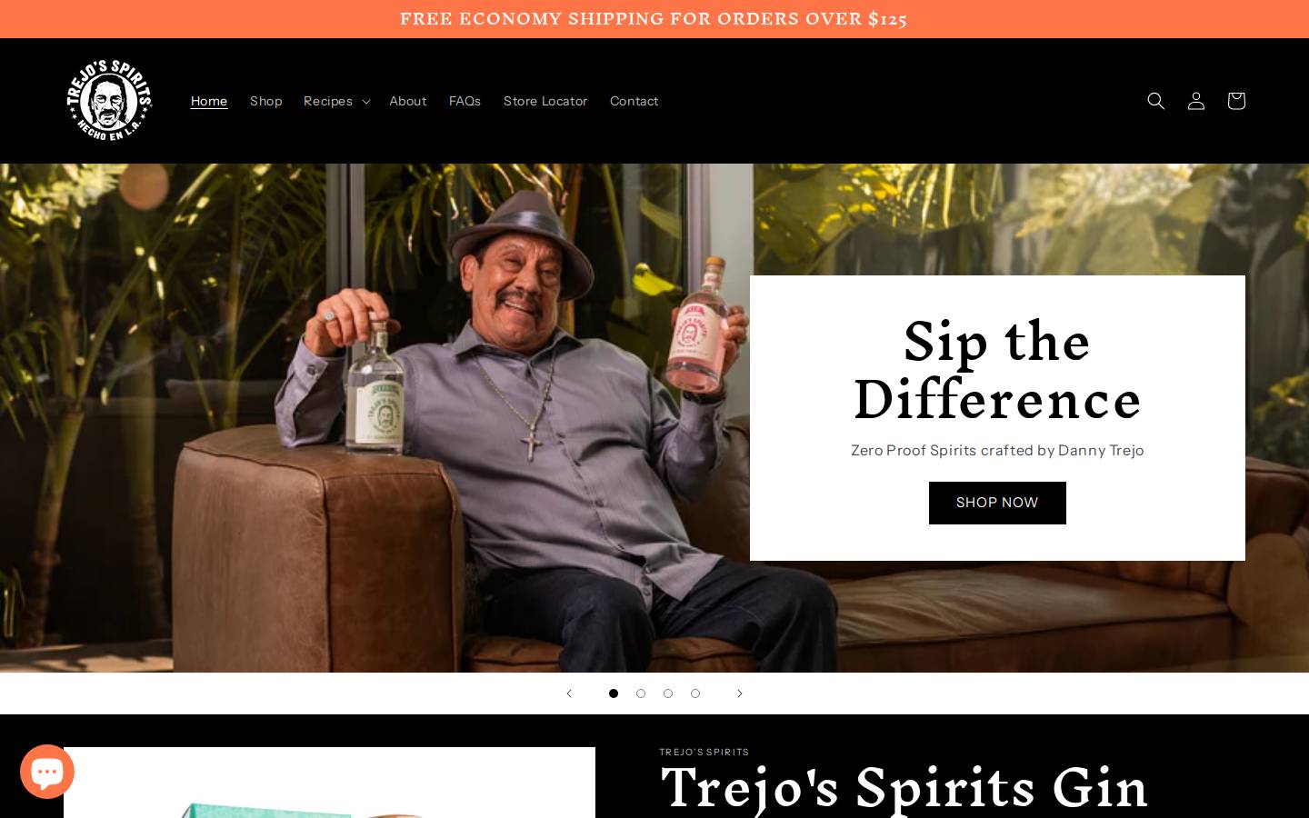 trejosspirits.com homepage screenshot