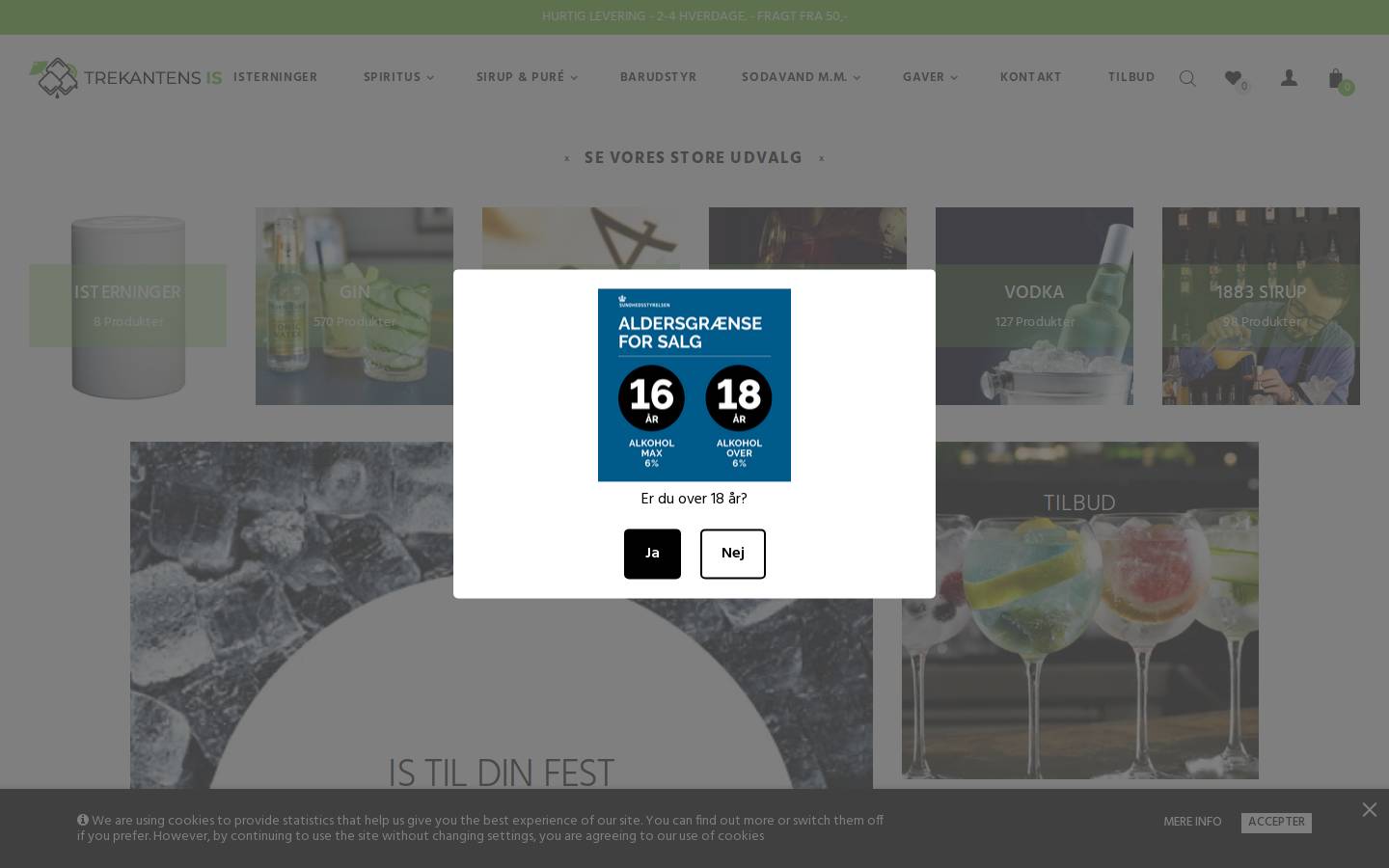 Trekantensis homepage screenshot