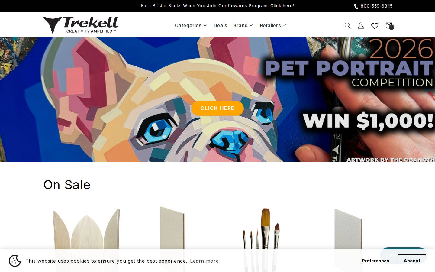 Trekell & Company - Fine Art Brushes homepage screenshot