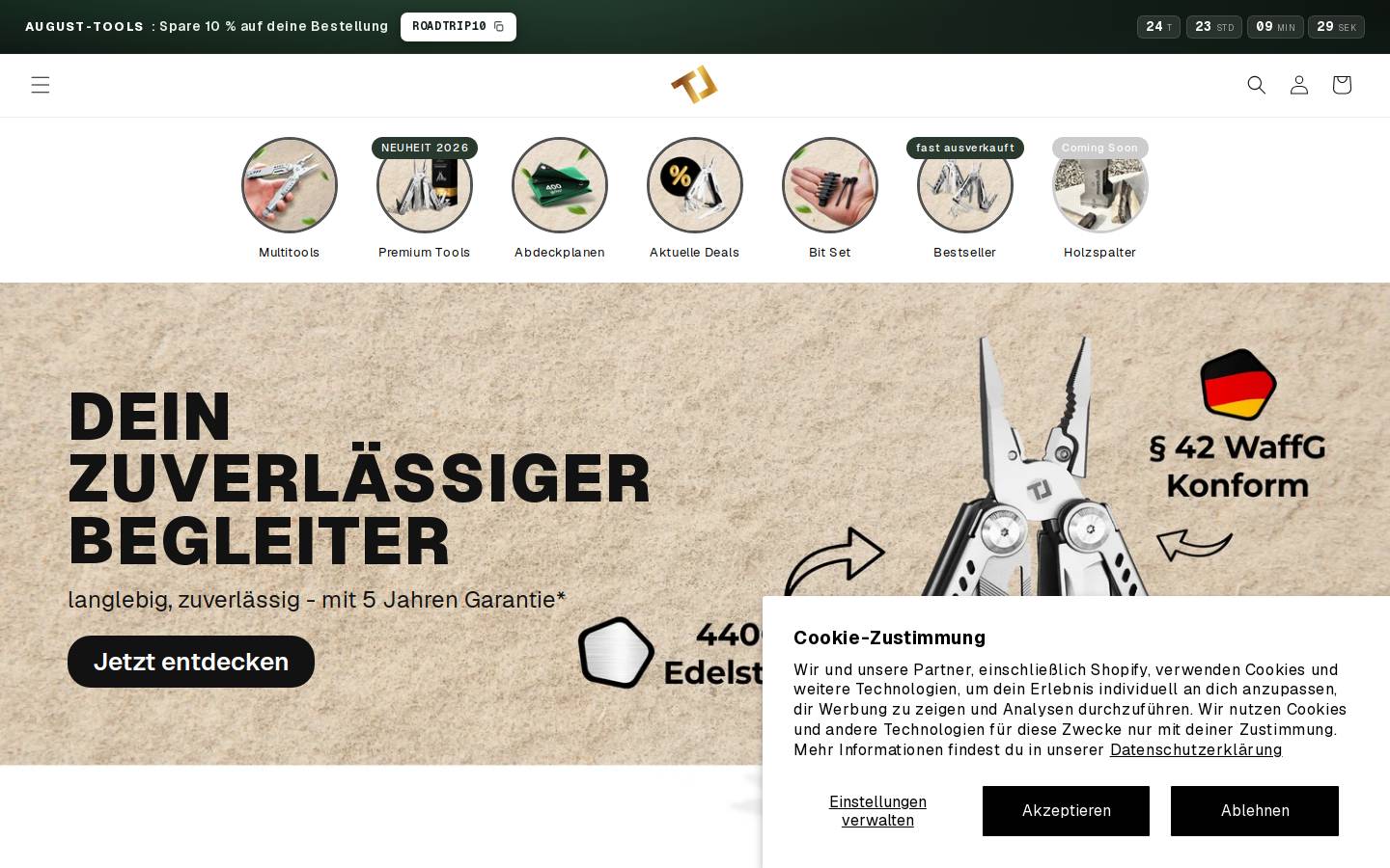 Trekline homepage screenshot