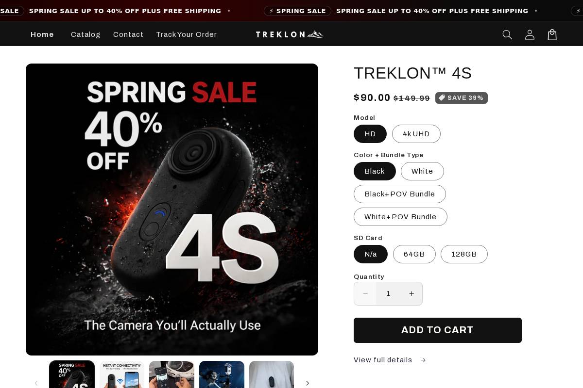 Treklon homepage screenshot