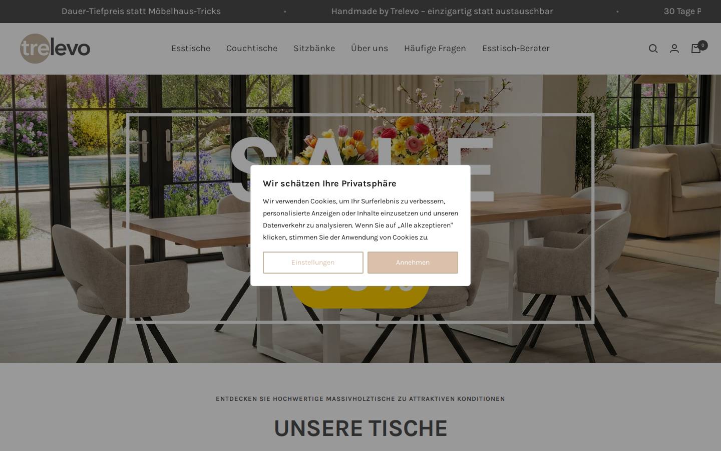 Trelevo homepage screenshot