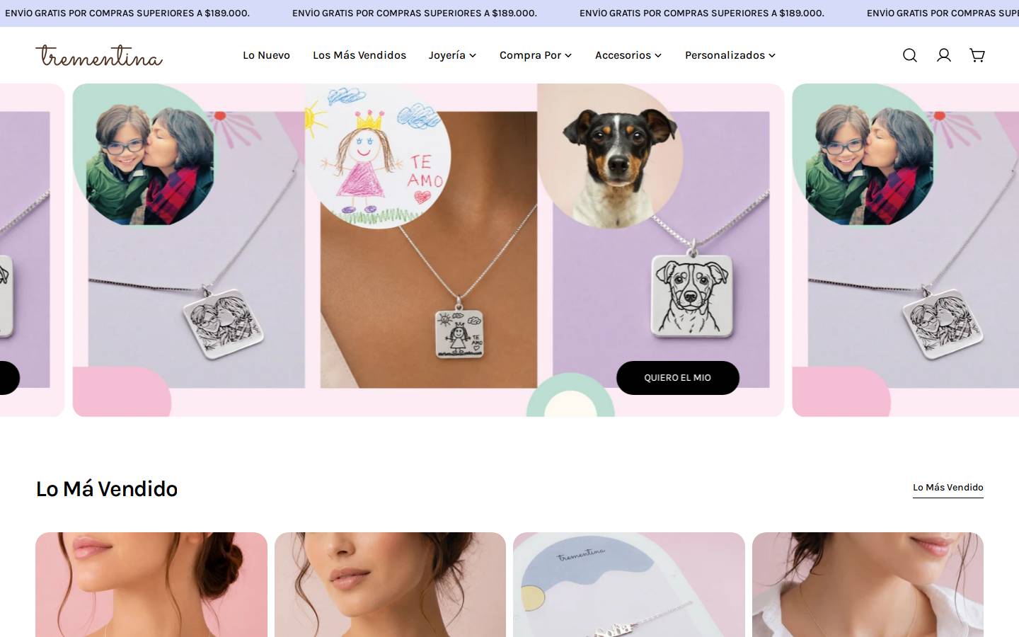 trementinastore.com homepage screenshot