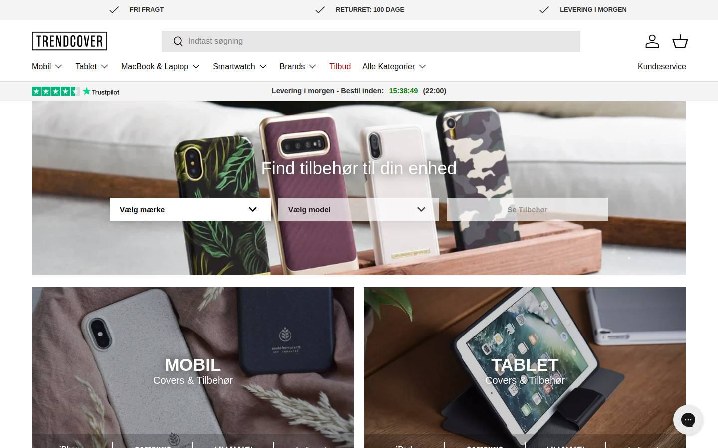 TRENDCOVER homepage screenshot
