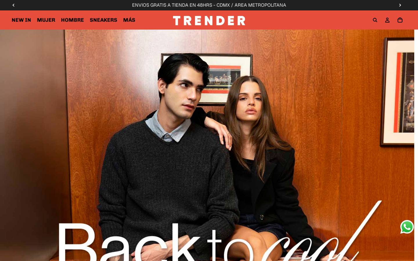 trendershoes.com homepage screenshot
