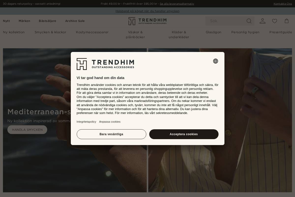 Trendhim homepage screenshot