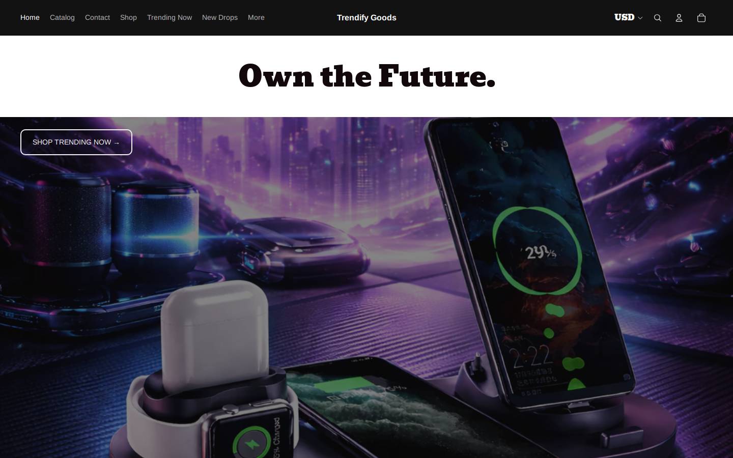 trendifygoods.com homepage screenshot
