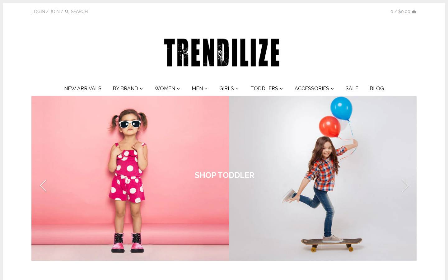 trendilize.com homepage screenshot