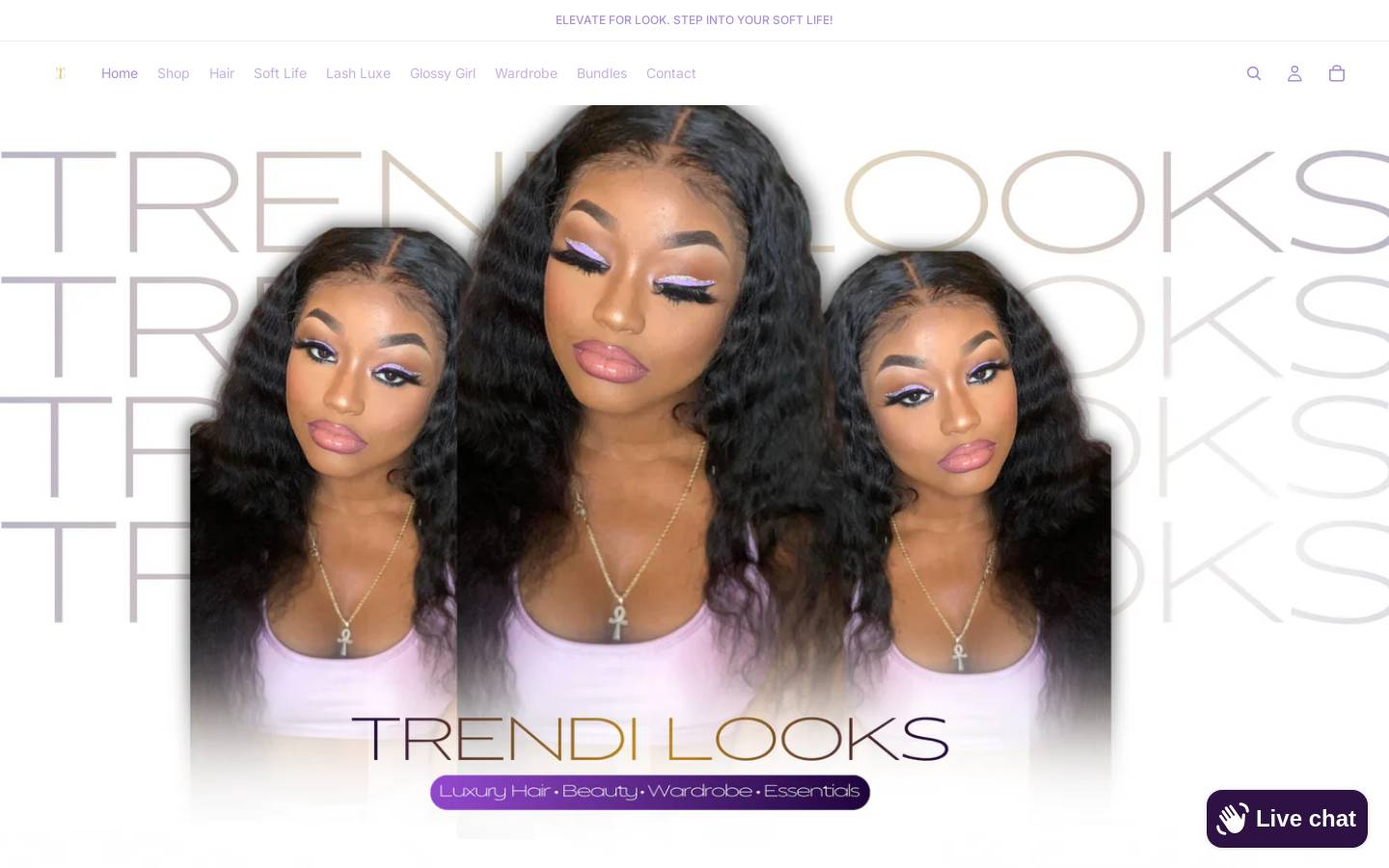 trendilookscollection.com homepage screenshot