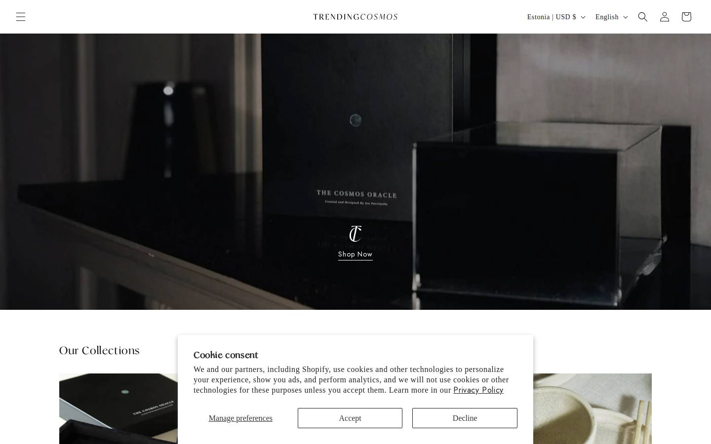 Trending Cosmos homepage screenshot