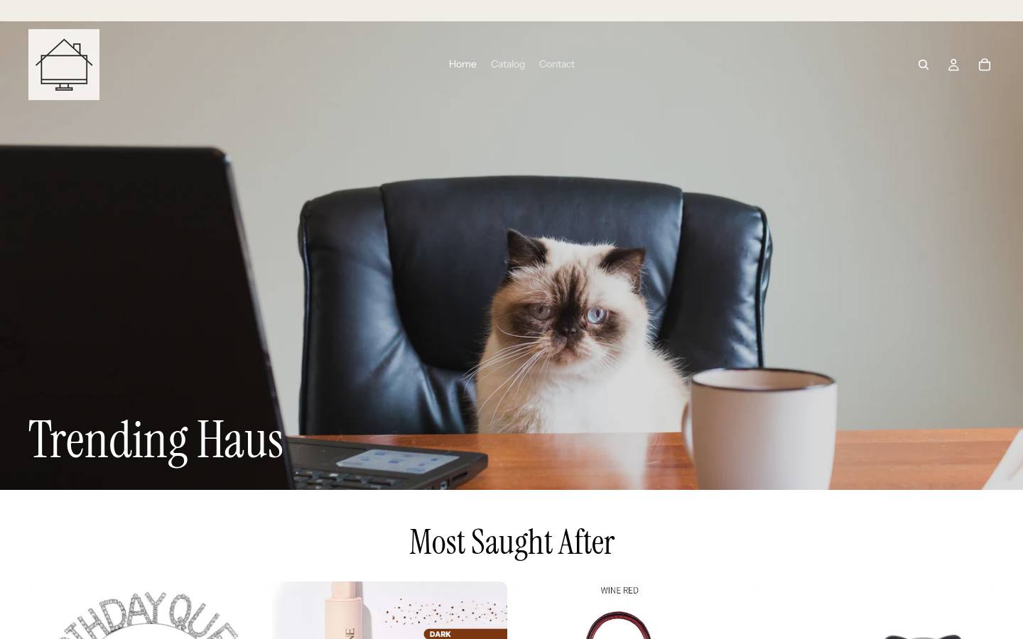 trendinghaus.com homepage screenshot