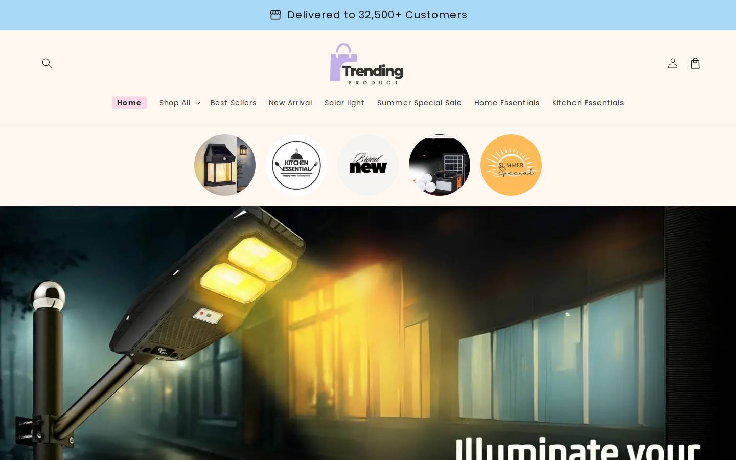 trendingproduct.online homepage screenshot