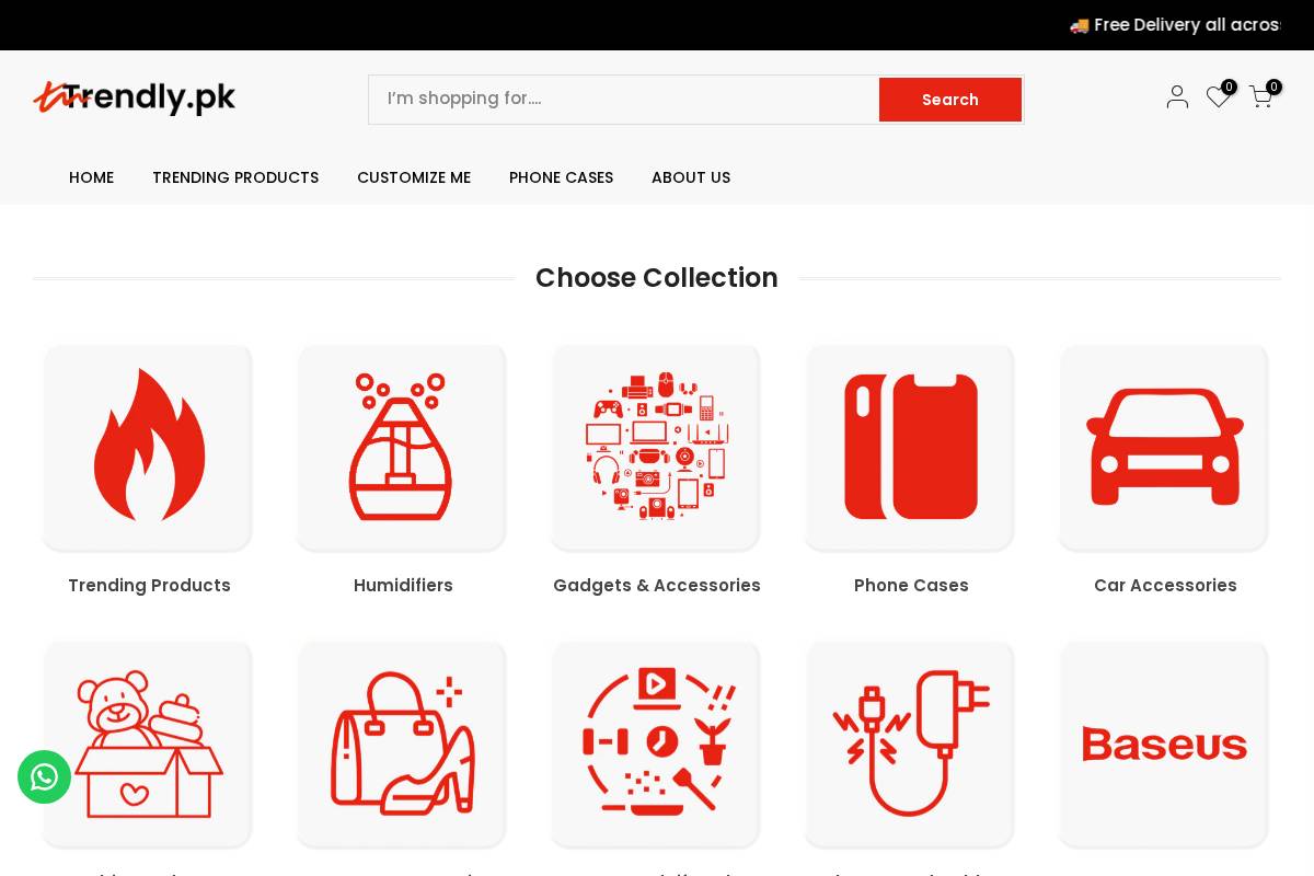 trendly.pk homepage screenshot
