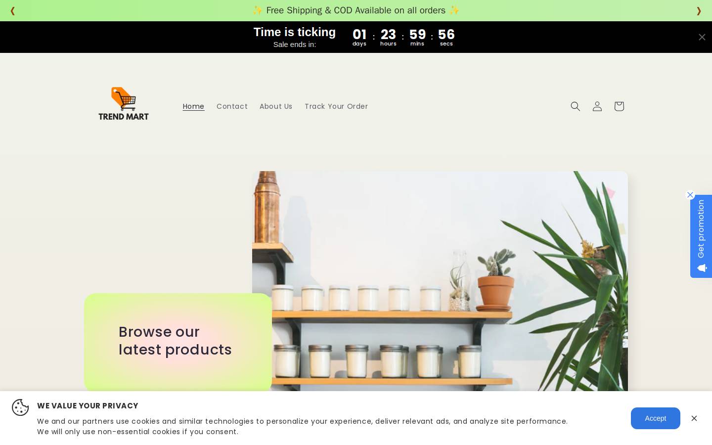 trendmart.net.in homepage screenshot