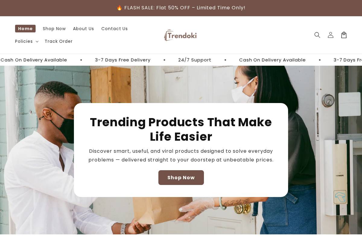 trendoki.com homepage screenshot