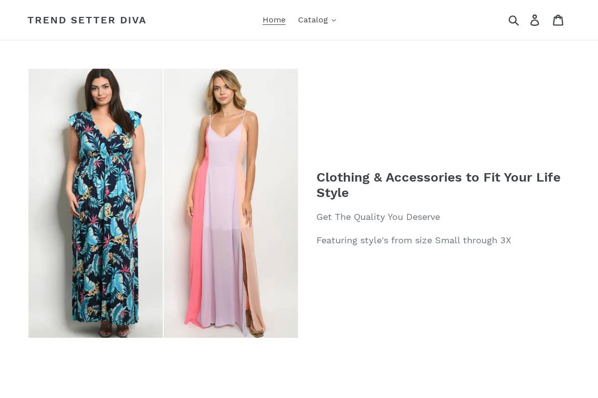 trendsetterdiva.com homepage screenshot