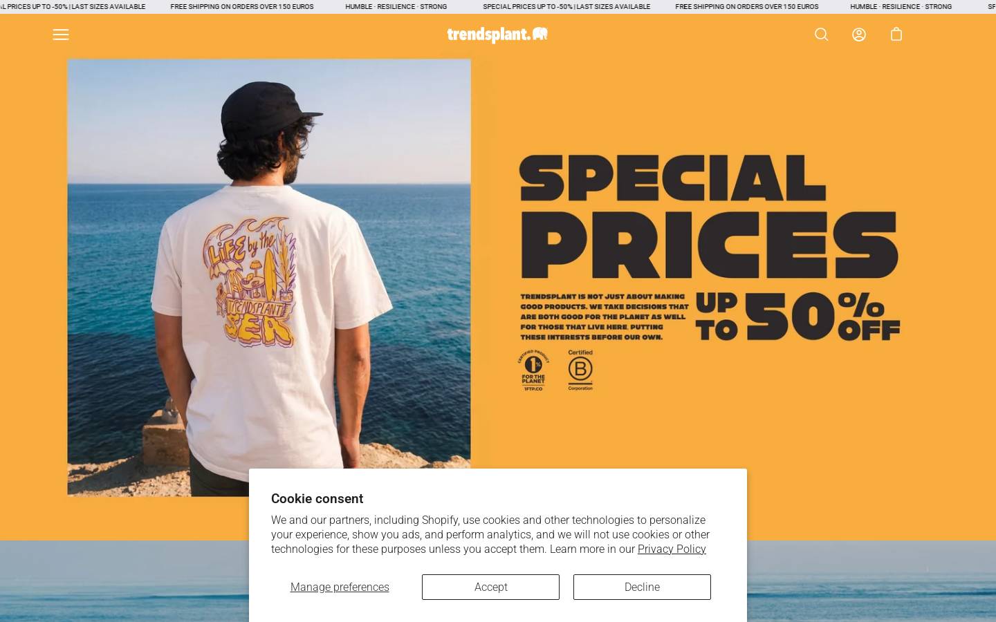 Trendsplant homepage screenshot