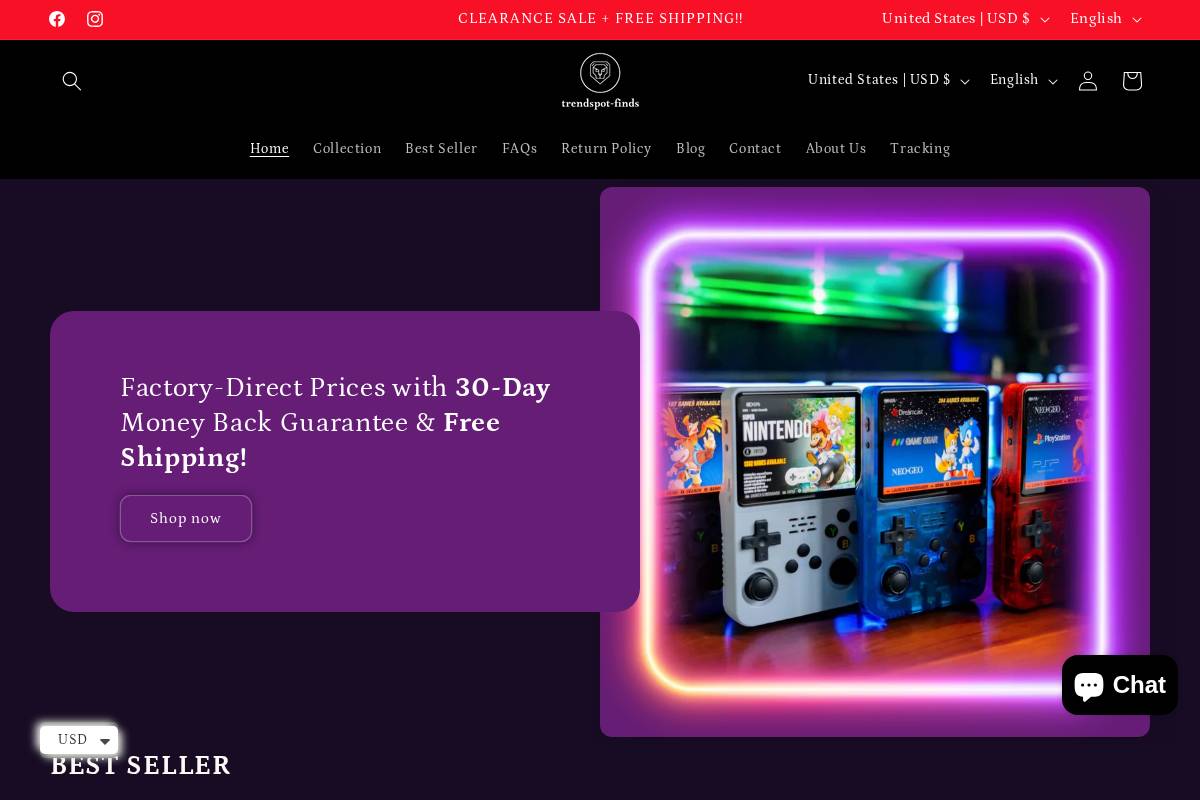 trendspot-finds.shop homepage screenshot