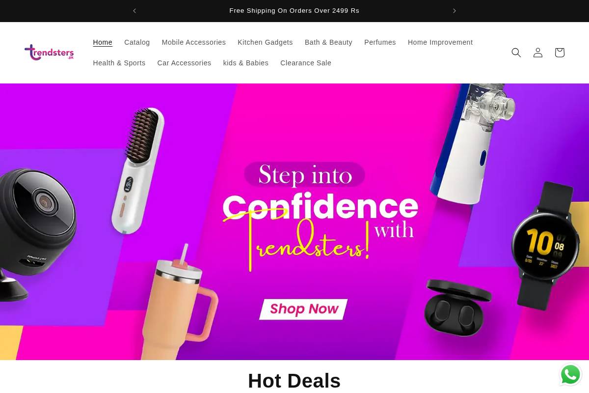 trendsters.pk homepage screenshot