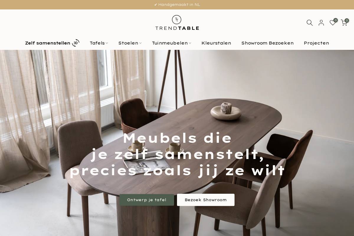 Trendtable homepage screenshot