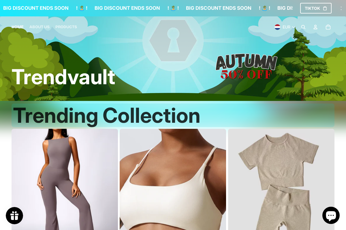 trendvault homepage screenshot