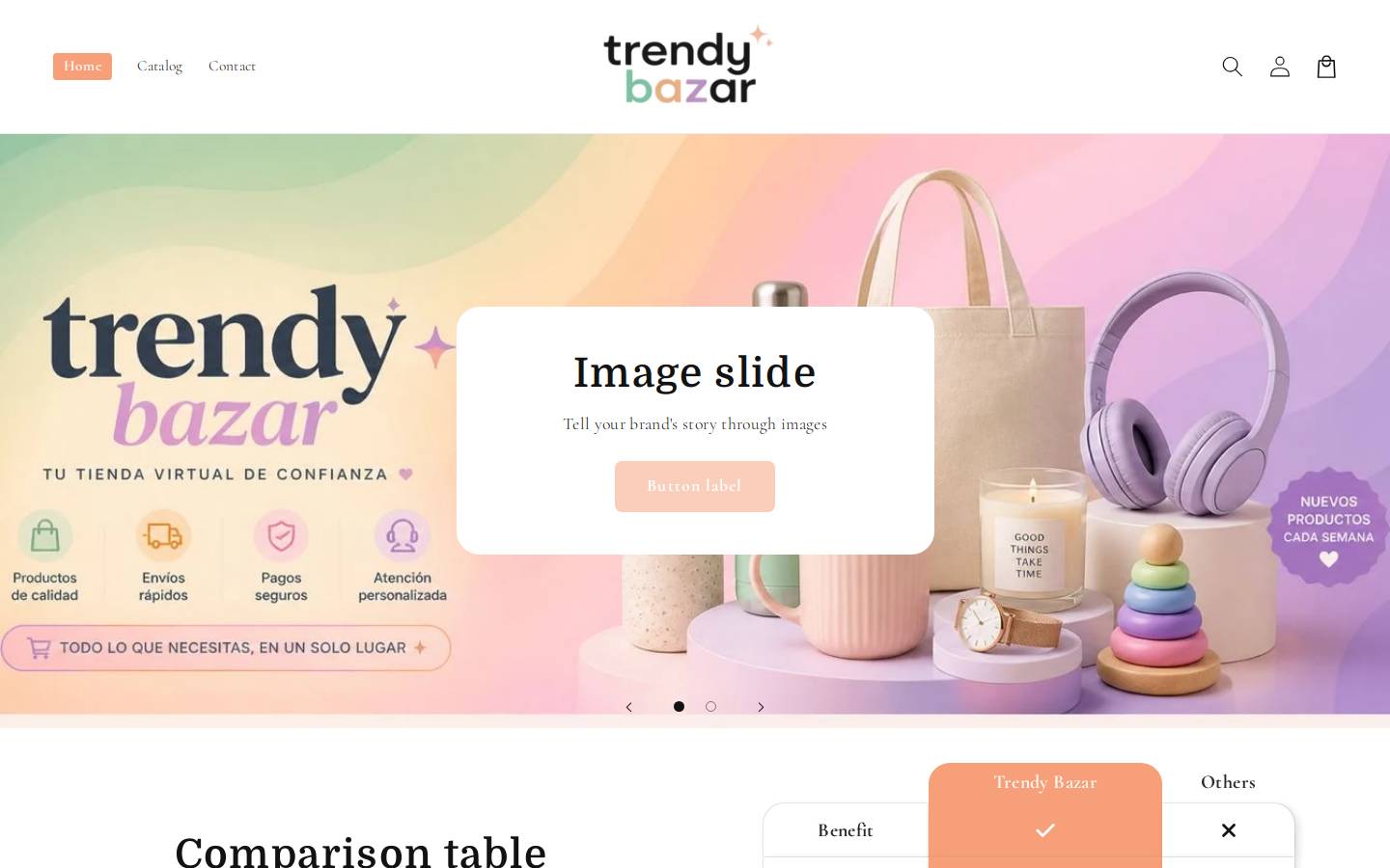 trendybazarpy.com homepage screenshot