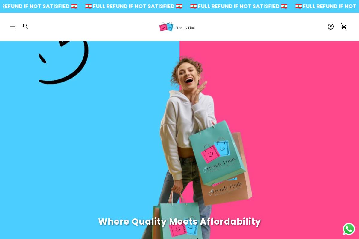 trendyfindsshop.co homepage screenshot