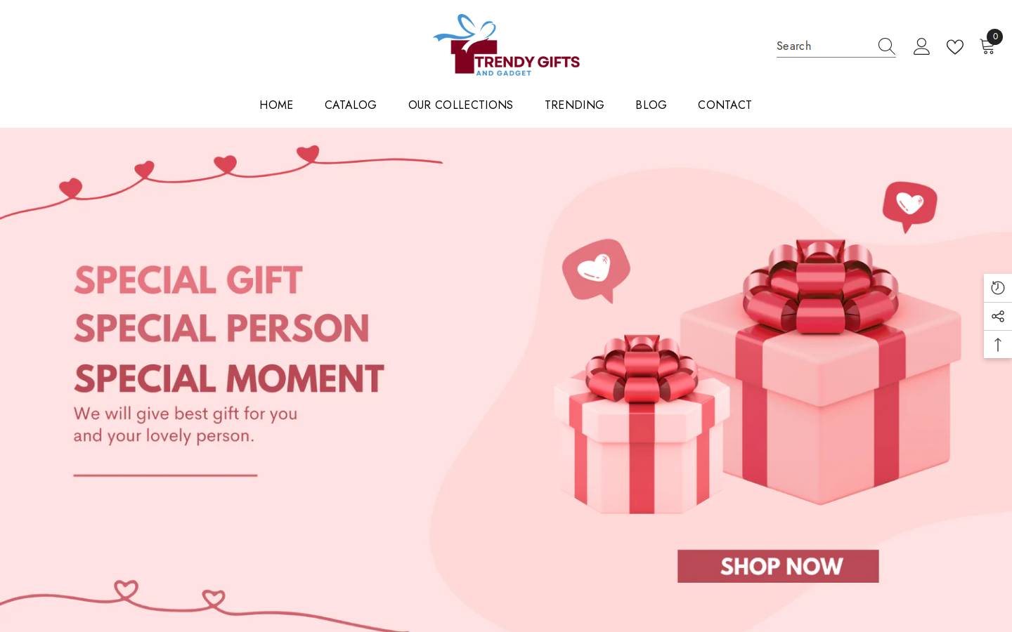 trendygiftsandgadgets.com homepage screenshot