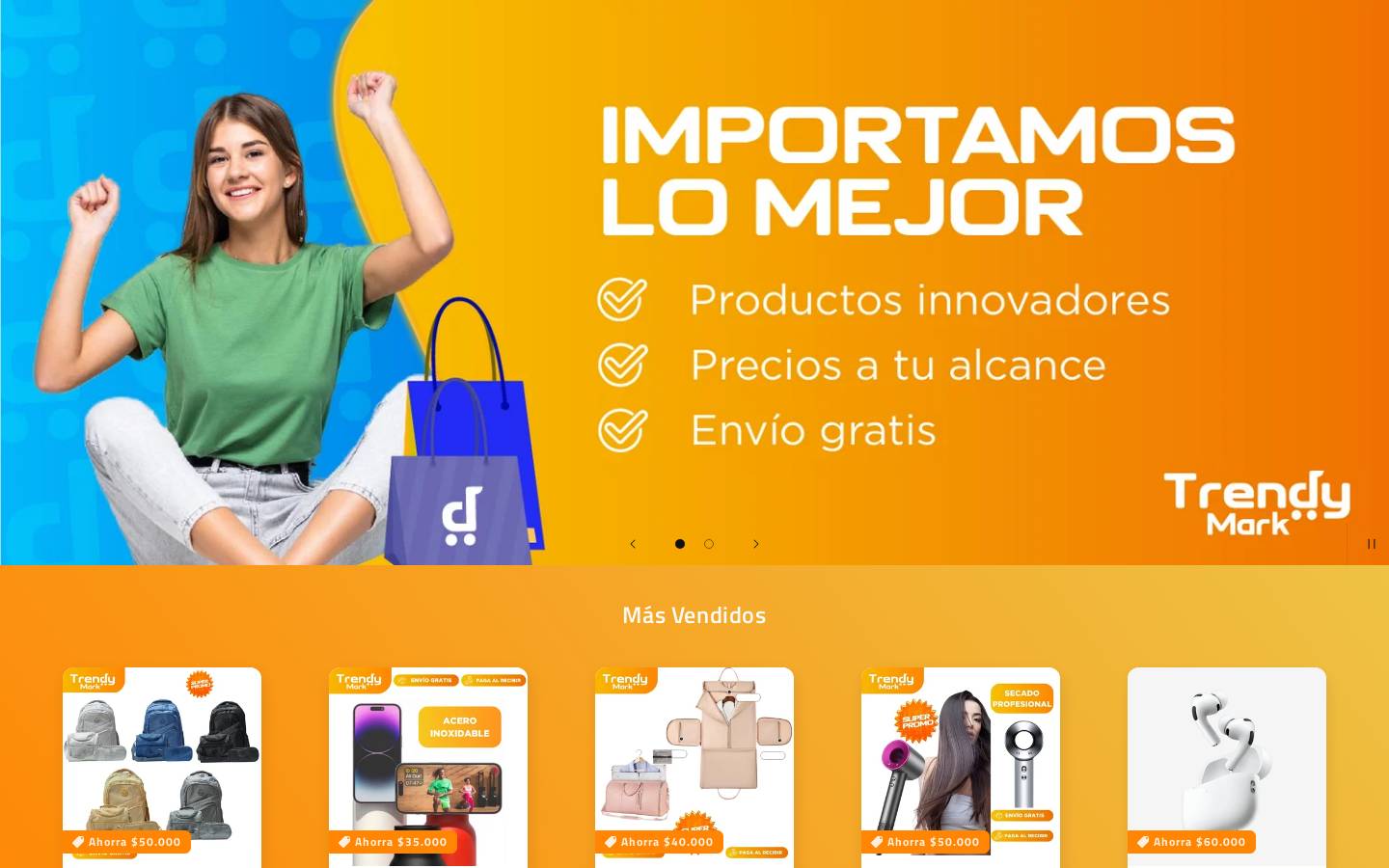 trendymark.co homepage screenshot