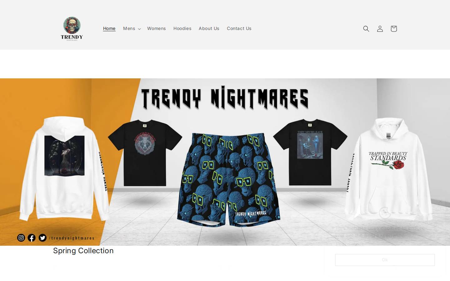 trendynightmares.com homepage screenshot