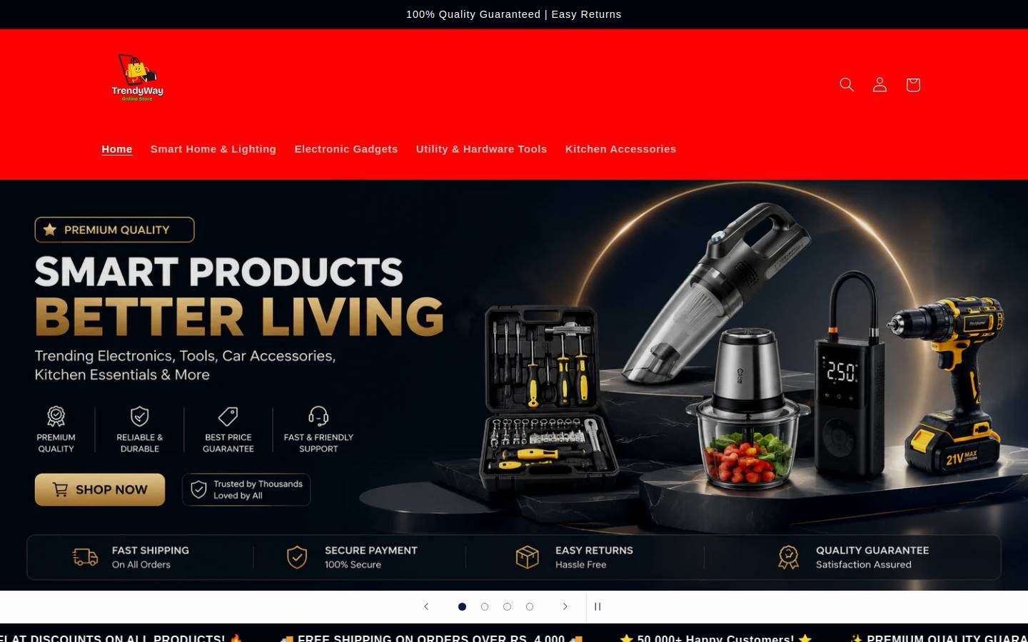 trendyway.store homepage screenshot