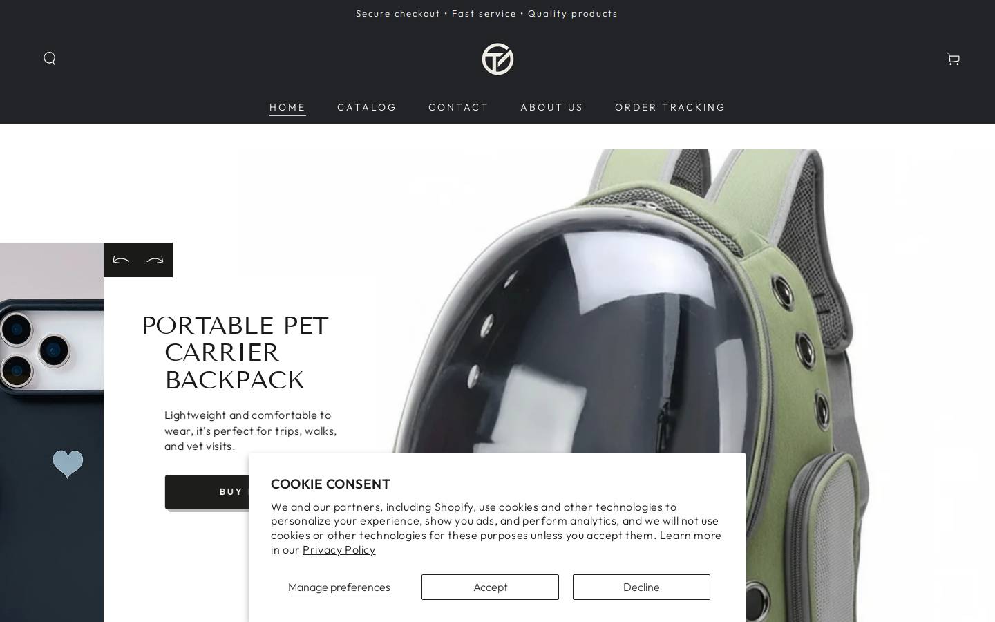 trendzmarket.com homepage screenshot