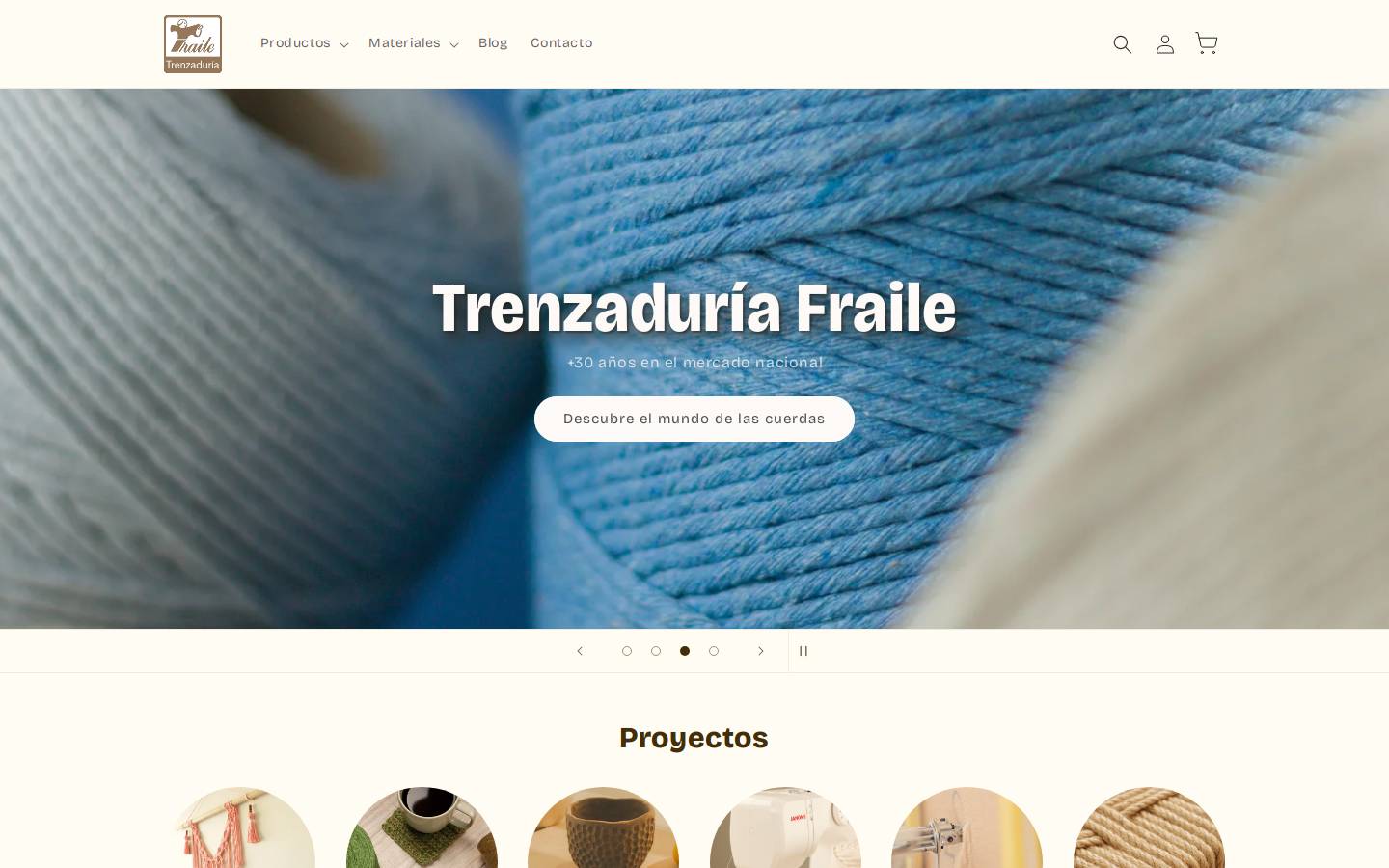 trenzaduriafraile.cl homepage screenshot