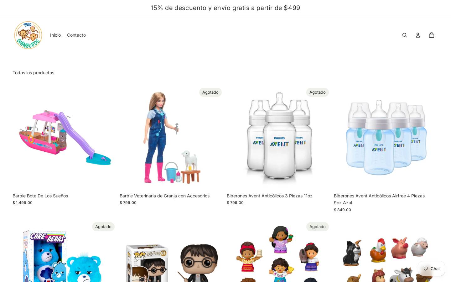 treschanguitos.com homepage screenshot