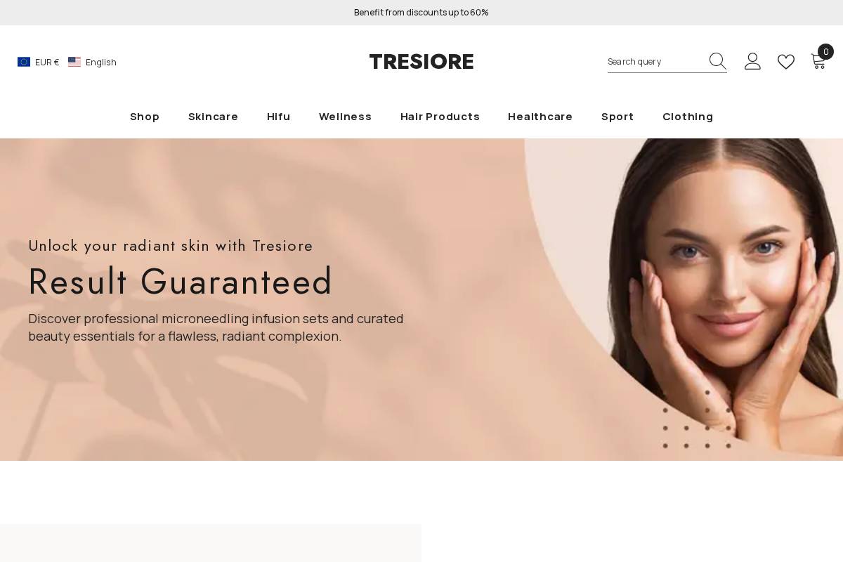 Tresiore homepage screenshot