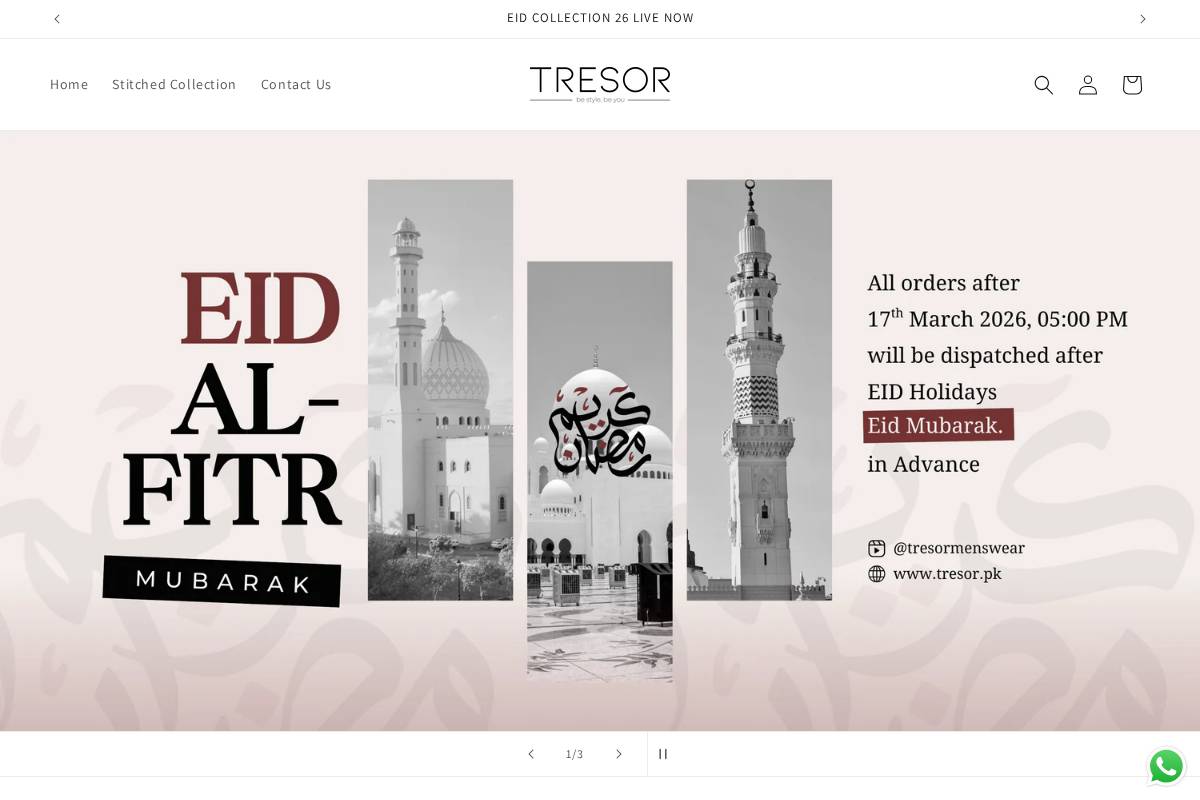 tresor.pk homepage screenshot