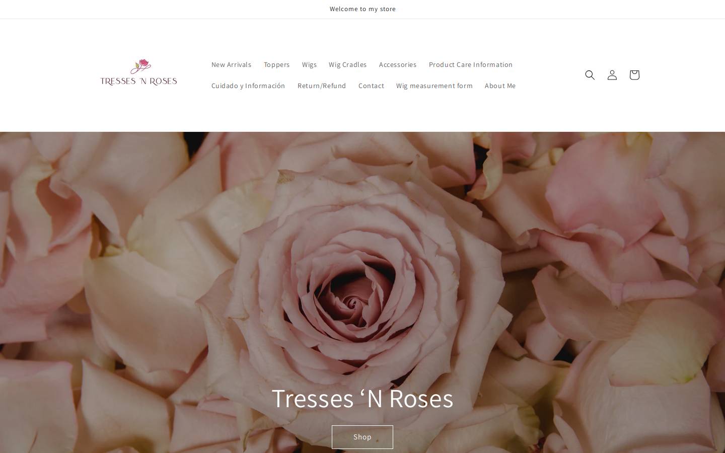 tressesnroses.com homepage screenshot