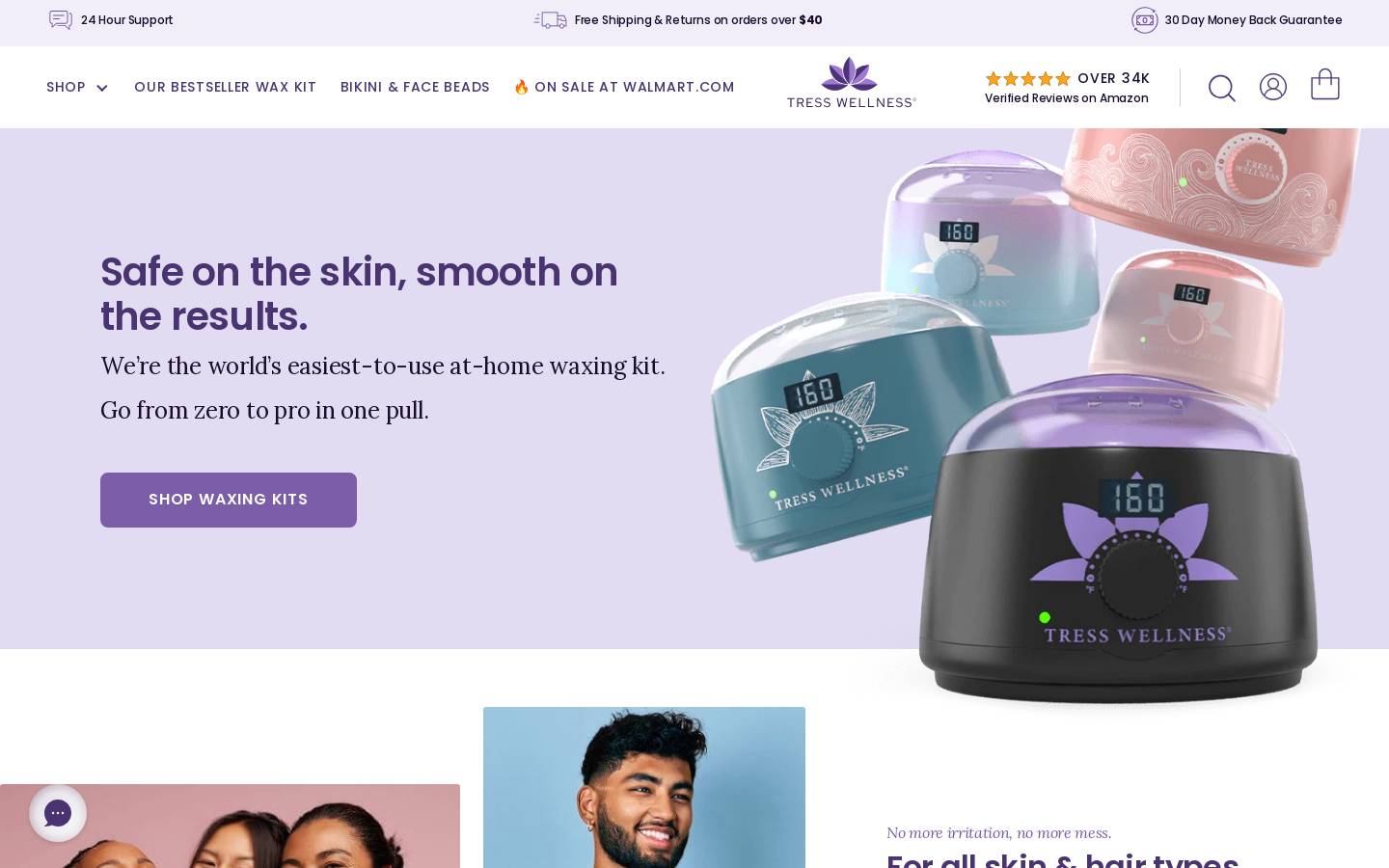 tresswellness.com homepage screenshot